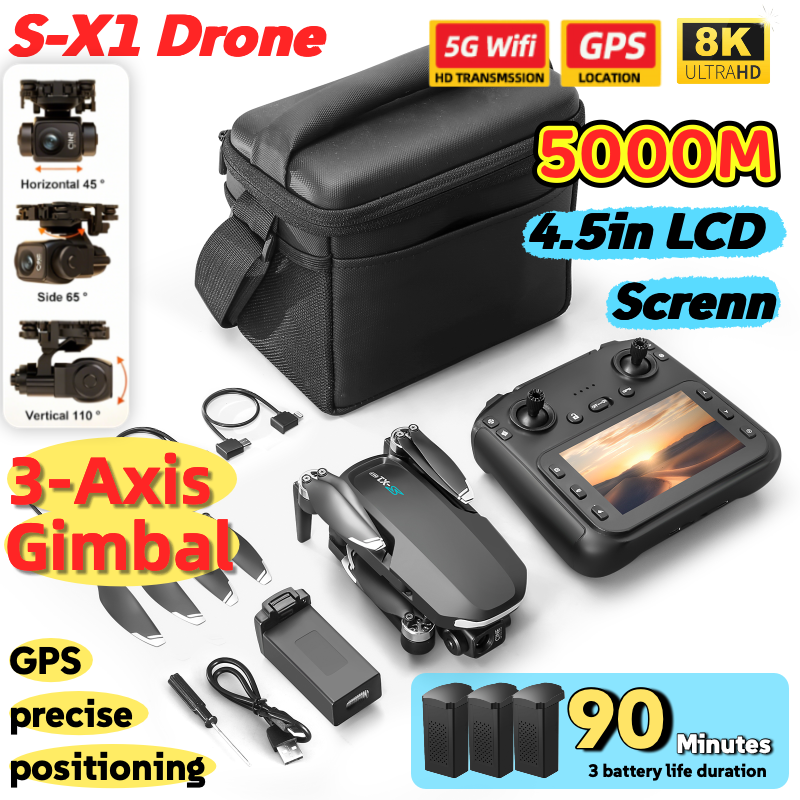 S-X1 MAX GPS Drone with 3-Axis - огляд і ціна Drone Camera Thermal