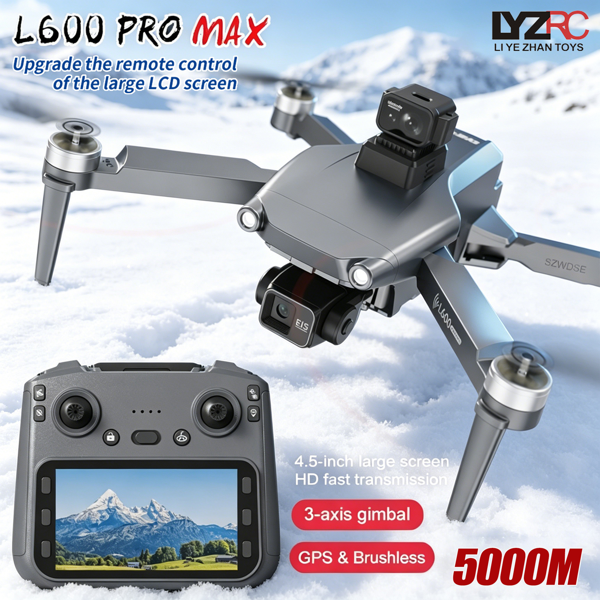 L600 MAX GPS Drone Professiona - огляд і ціна Drone Camera With Gimbal