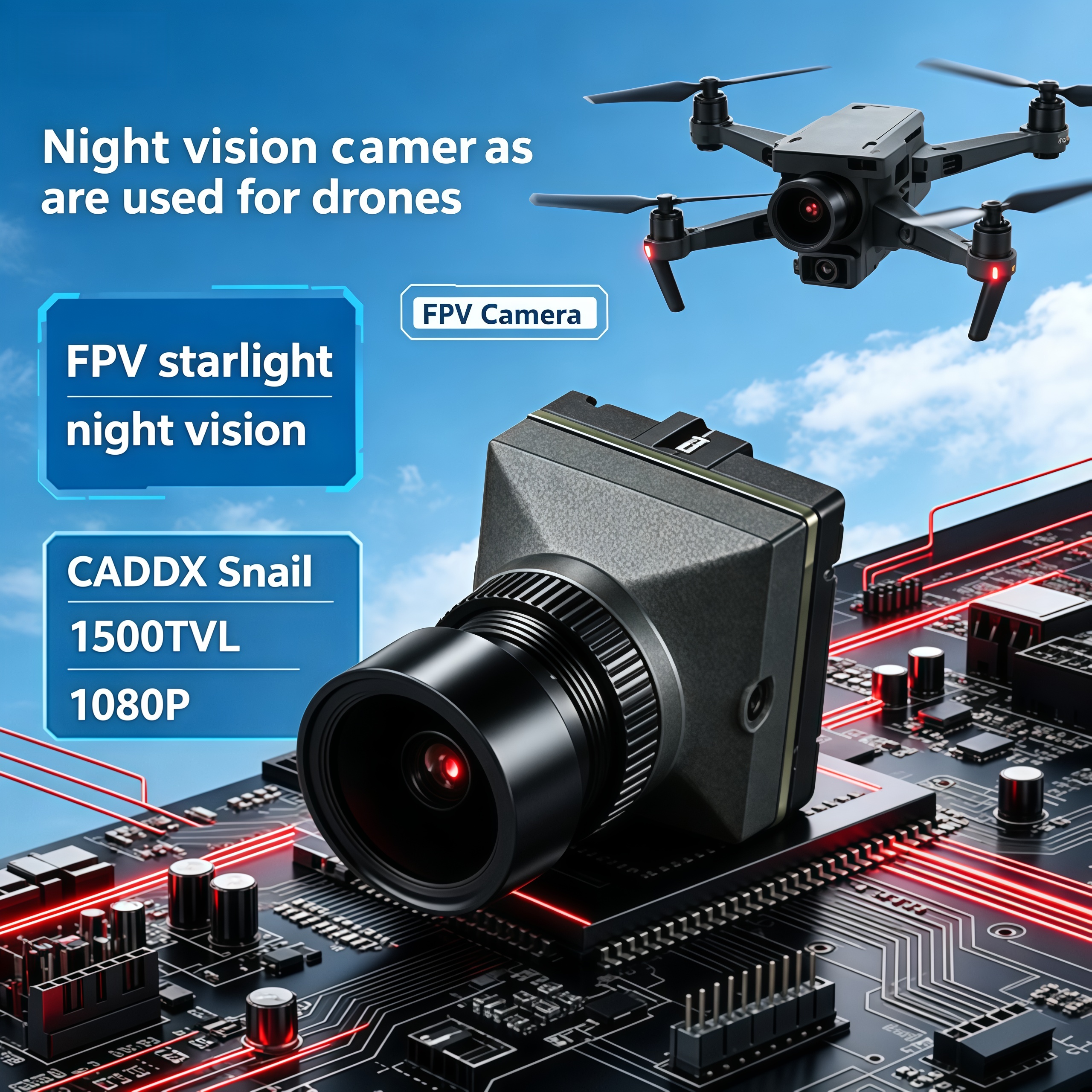 1500TVL HD CADDX Snail FPV Cam - огляд і ціна Drone Camera Hd